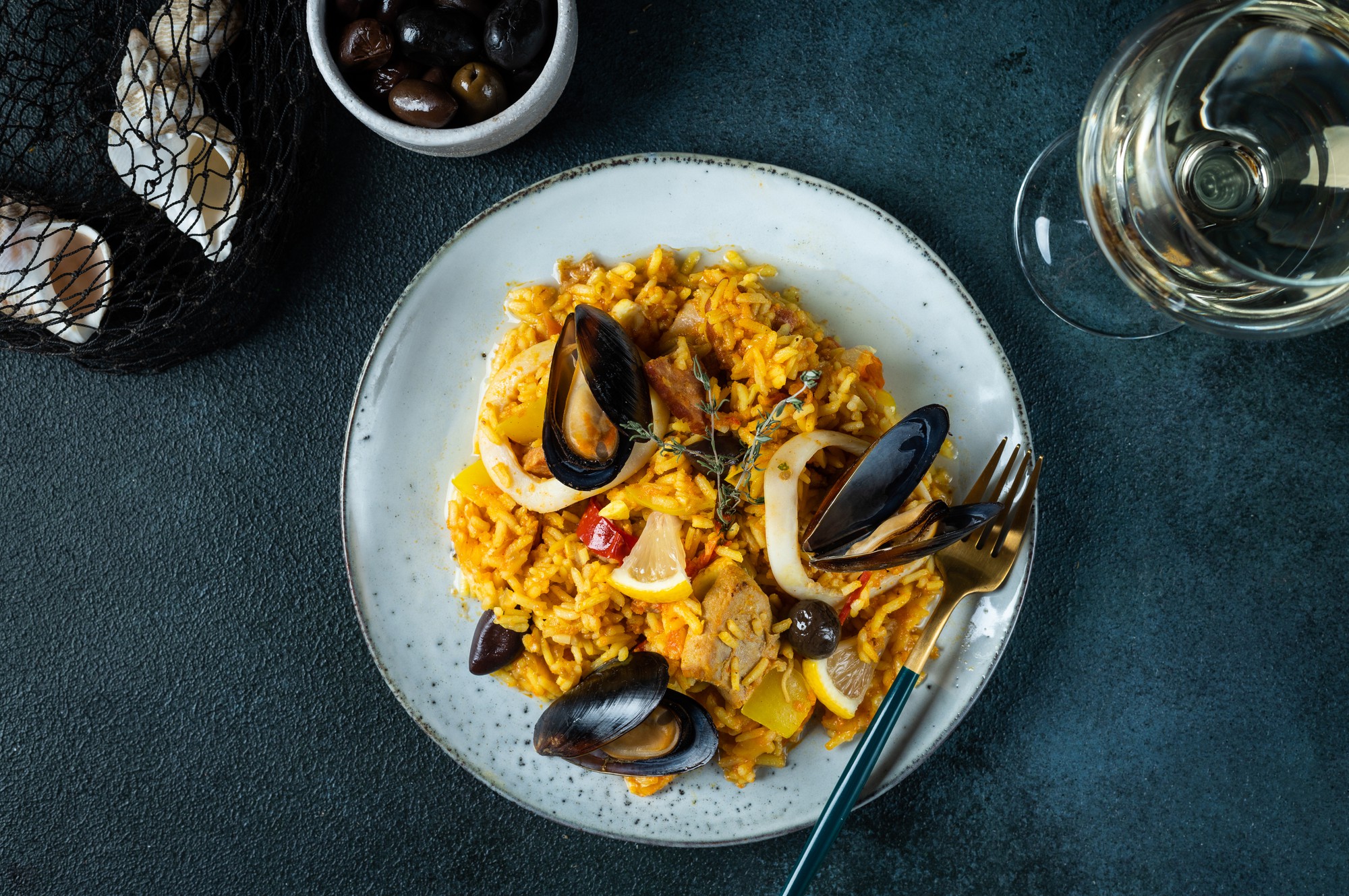 Recette de paella de la mer (sans viande)